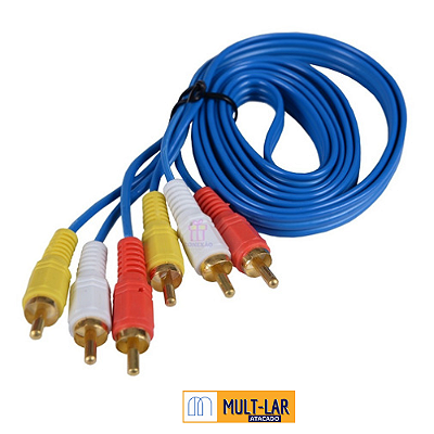CABO DVD 3RCA X 3RCA 1.5 METROS LE-1013
