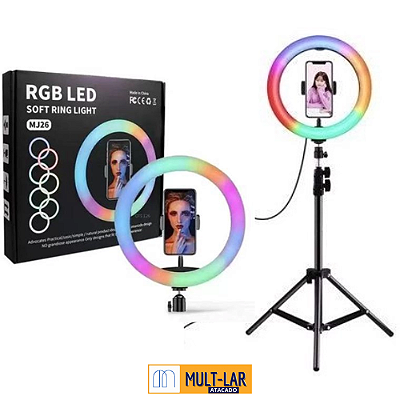 RING LIGHT COM TRIPÉ 26 CM MJ26