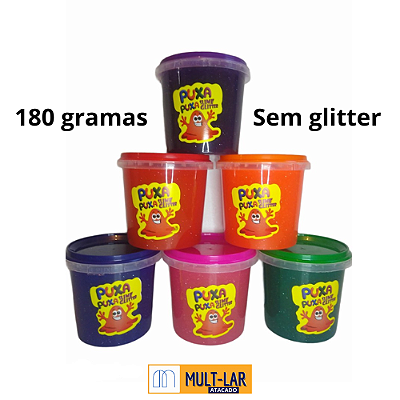 SLIME PUXA PUXA 180 GRAMAS CAIXA COM 12 POTES