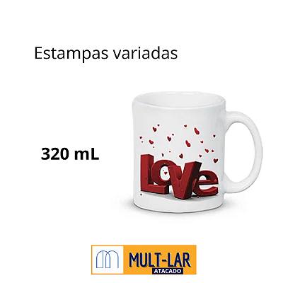 CANECA PORCELANA LOVE 320ML 1859