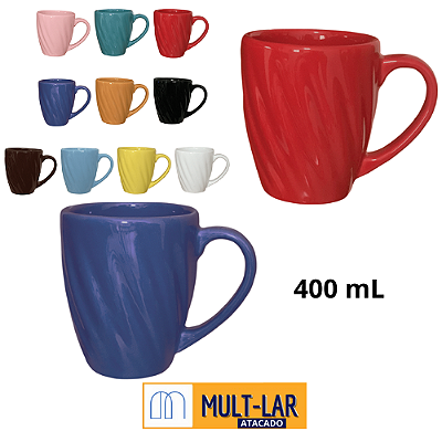CANECA ESPANHA 400 ML COLORS SORTIDA 352