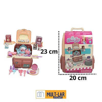 MALETA PLÁSTICA C/ ACESSORIOS BELEZA JR0618