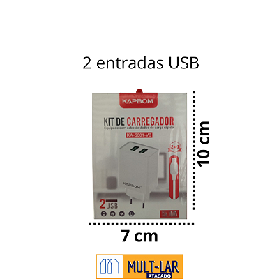 CARREGADOR V8 KA-5001-V8