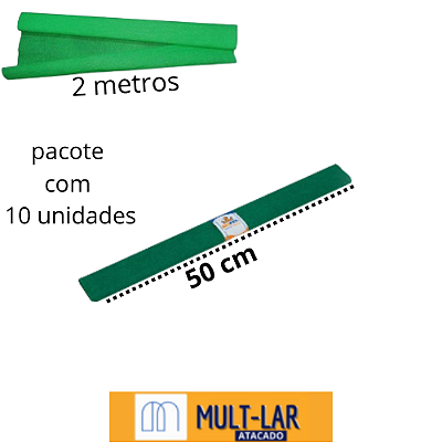 PAPEL CREPOM VERDE 212 PCT C/ 10