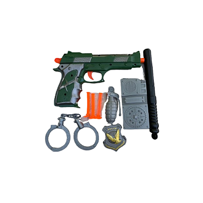 PISTOLA LANÇA DARDOS COM ACESSORIOS SWAT EQUIPMENT TOYS-24317