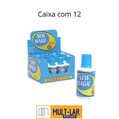 CORRETIVO LIQUIDO 18ML NEW MAGIC 17242 CX COM 12