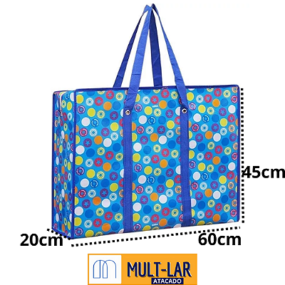 SACOLA COM ZIPER 60X45X20CM 8276