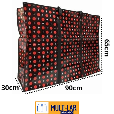 SACOLA COM ZIPER 90X65X30CM 8780
