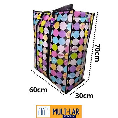 SACOLA COM ZIPER 60X70X30CM 8456