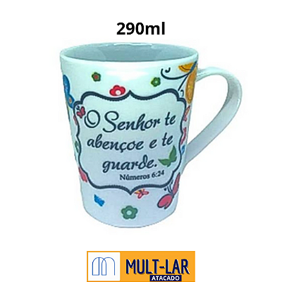 CANECA PORCELANA SALMOS 290 ML D06-290