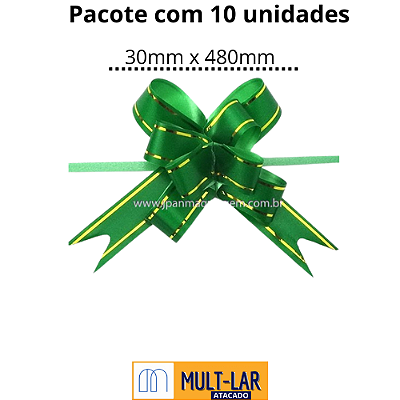 LAÇO FACIL 30MM X 480MM CART C/10 UND VERDE