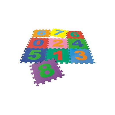 TAPETE EDUCATIVO EVA COM 10 PLACAS 30X30CM SJ-003N