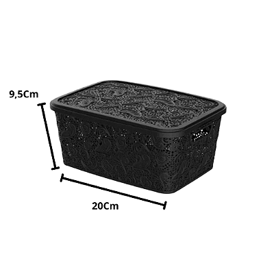 CESTO ORG. 2,2L R. FLORAL PRETO 0685