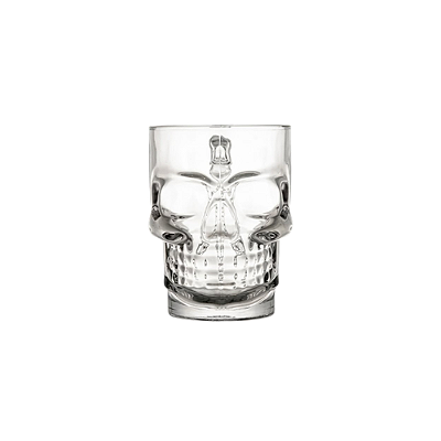 CANECA CHOPP DE VIDRO CAVEIRA 365ML 1159