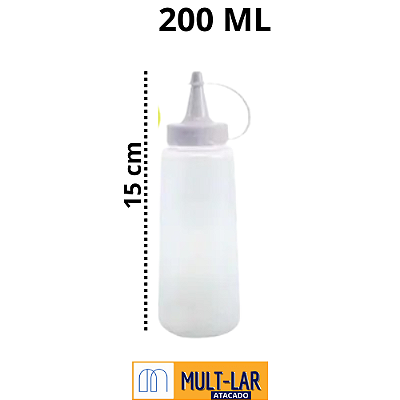 BISNAGA FLEXIVEL 200ML TAMPA BRANCA 1010