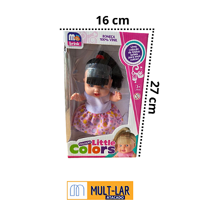 BONECA COLEÇÃO LITTLE COLORS MORENA 005