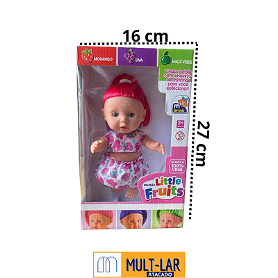 BONECA COLEÇÃO LITTLE FRUTTS MORANGO 008