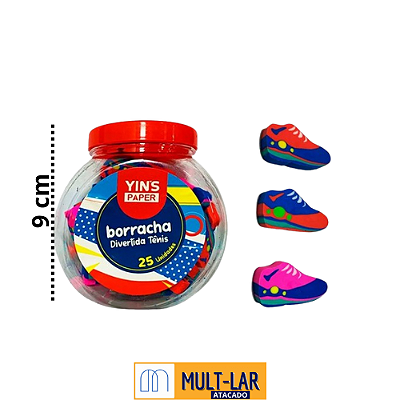 BORRACHA DIVERTIDA TENIS POTE C/25 YP8214