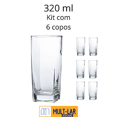 JOGO COPO MIAMI 320ML C/6 1000