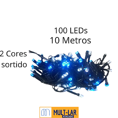 PISCA CORDAO LED 2 CORES 100L 10MT 18249