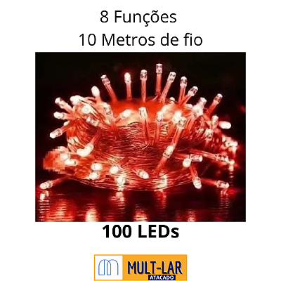 PISCA LED VERMELHO 100L 10MT 15074