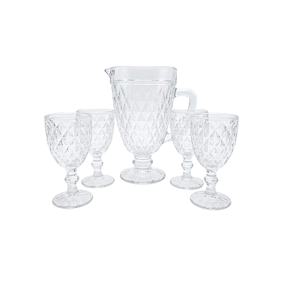 JG JARRA E TAÇAS DIAMANTE C/5 PÇS 16856