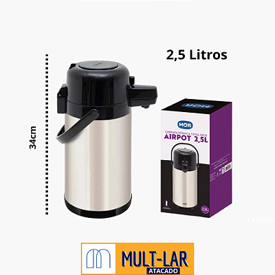 GARRAFA TERMICA INOX 2,5L MOR