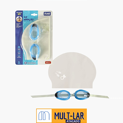 KIT DE NATAÇÃO INFANTIL OCULOS TOUCA PROTETOR DE OUVIDO E NARIZ WX4340