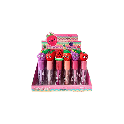BRILHO LABIAL FRUTINHAS MARIA PINK BOX C/24 MP10045