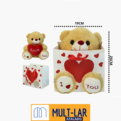 PELUCIA URSO 20CM NA SACOLA FG9074