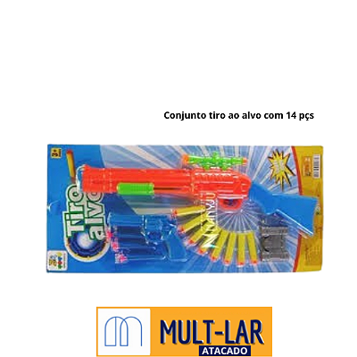 PISTOLA LANÇA DARDO TIRO AO ALVO 51CM JR0017