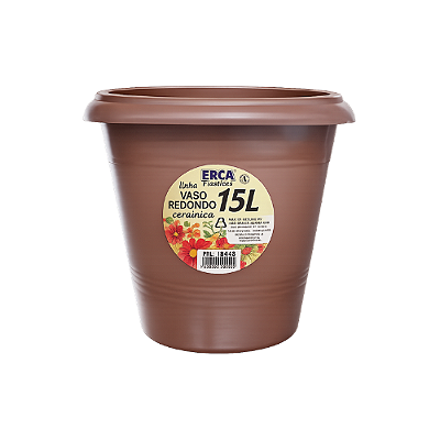 VASO REDONDO CERAMICA 15 LTS 1329