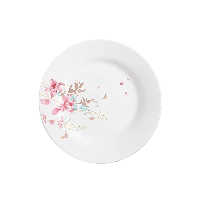 PRATO RASO DE VIDRO FLOERS BORD 25,5CM 16664