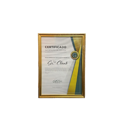 PORTA CERTIFICADO A4 MDF/VIDRO 23X32CM PDI-21