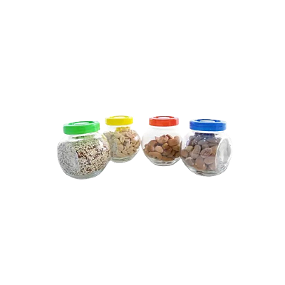 PORTA TEMPEROS 4PÇS VIDRO 180ML UCO358