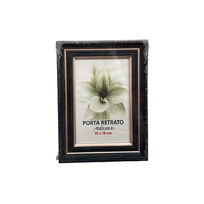 PORTA RETRATO 10X15 PLASTICO/VIDRO/MDF 6176