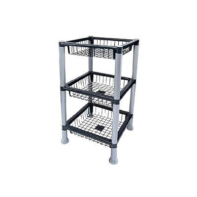 ORGANIZADOR MULTIUSO RETANGULAR TRIPLO PRETO 829
