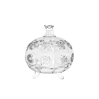BOMBONIERE DE VIDRO BOHEMIA 390ML 13382