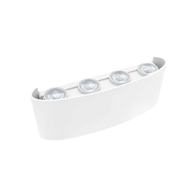 ARANDELA LENTILLE QUATRE SOBREPOR BRANCA LED 8W 6500K