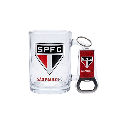 KIT CANECA VIDRO TIME SAO PAULO TWZB13150B-2