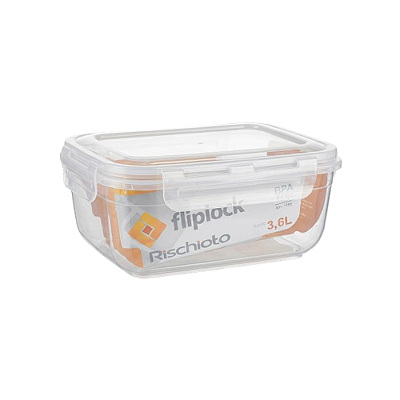POTE RETANGULAR FLIPLOCK 3,6L 0505