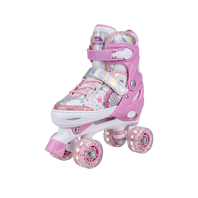 PATINS QUAD. AJUSTAVEL TAM. 30-33 1791PRETO/PINK