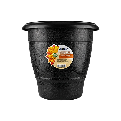 VASO REDONDO MED. PRETO 25289