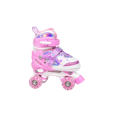 PATINS 4 RODAS C/ LUZ FEM. 2649P-ROSA 30-33