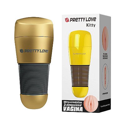 Masturbador Masculino Discreto Formato de Vagina Cyberskin Pretty Love Kitty
