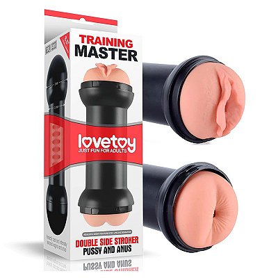 Masturbador Masculino Discreto Formato Halter Vagina E Ânus Cyberskin Training Master Lovetoy