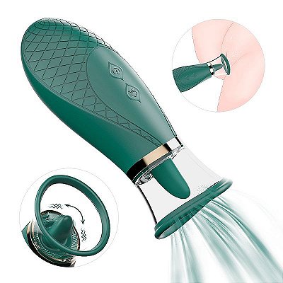 Vibrador Sugador de Clitóris Com Lingua Pistil S-Hande