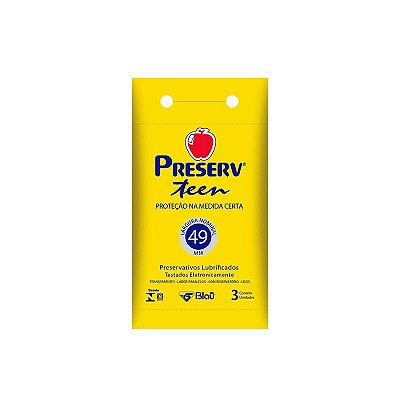 Preservativo Pequeno Preserv Teen 3 Unidades