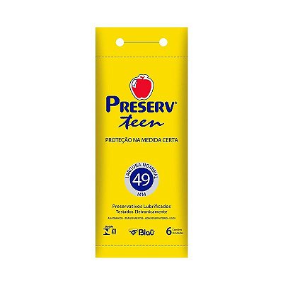 Preservativo Pequeno Preserv Teen 6 Unidades