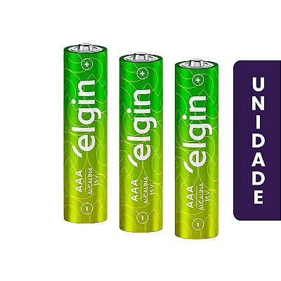 Pilhas Alcalinas AAA Elgin Unidade